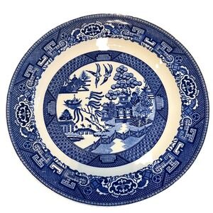 Blue Willow Homer Laughlin  9in Dinner Plate Made in USA H55N6  Vintage